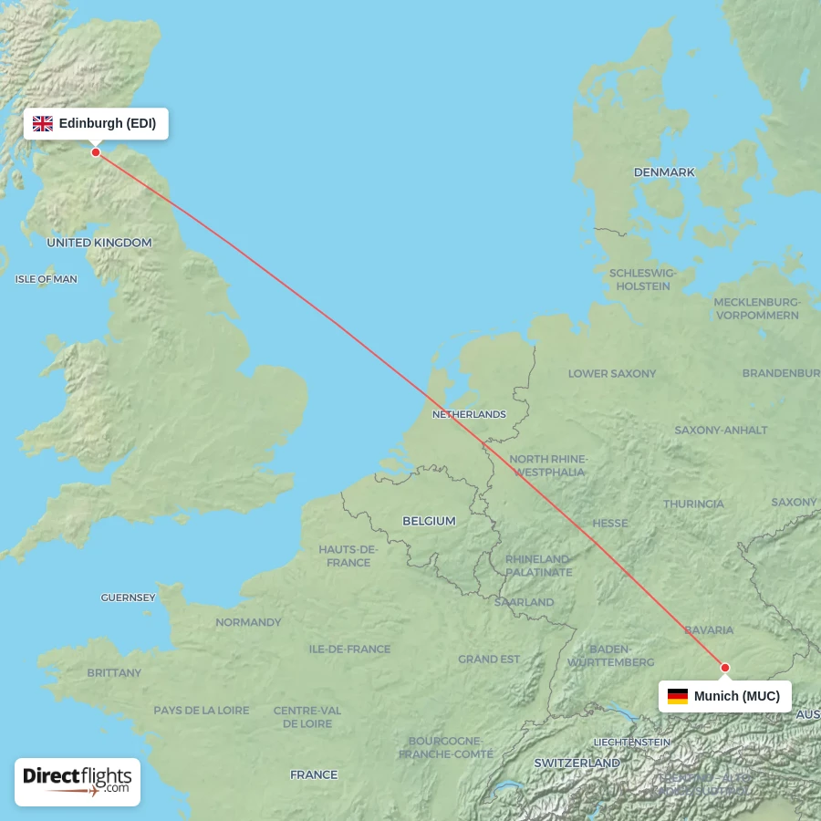 EDI - MUC route map