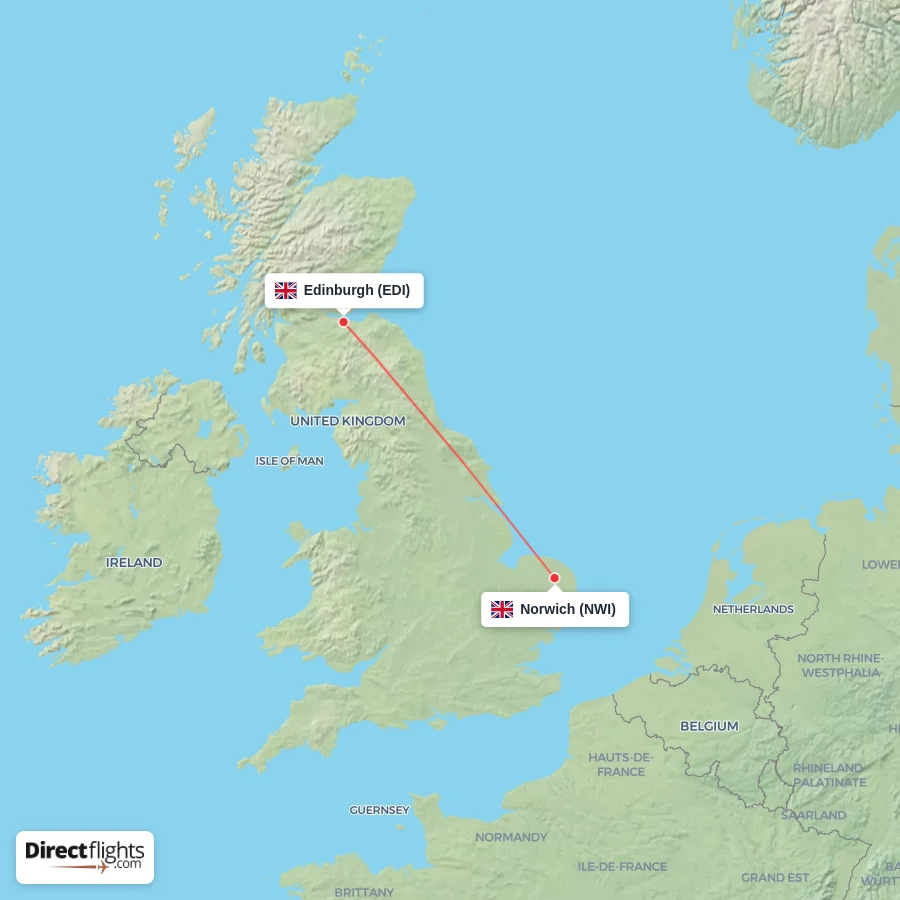 EDI - NWI route map