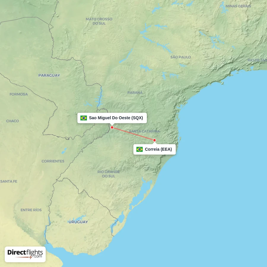 EEA - SQX route map