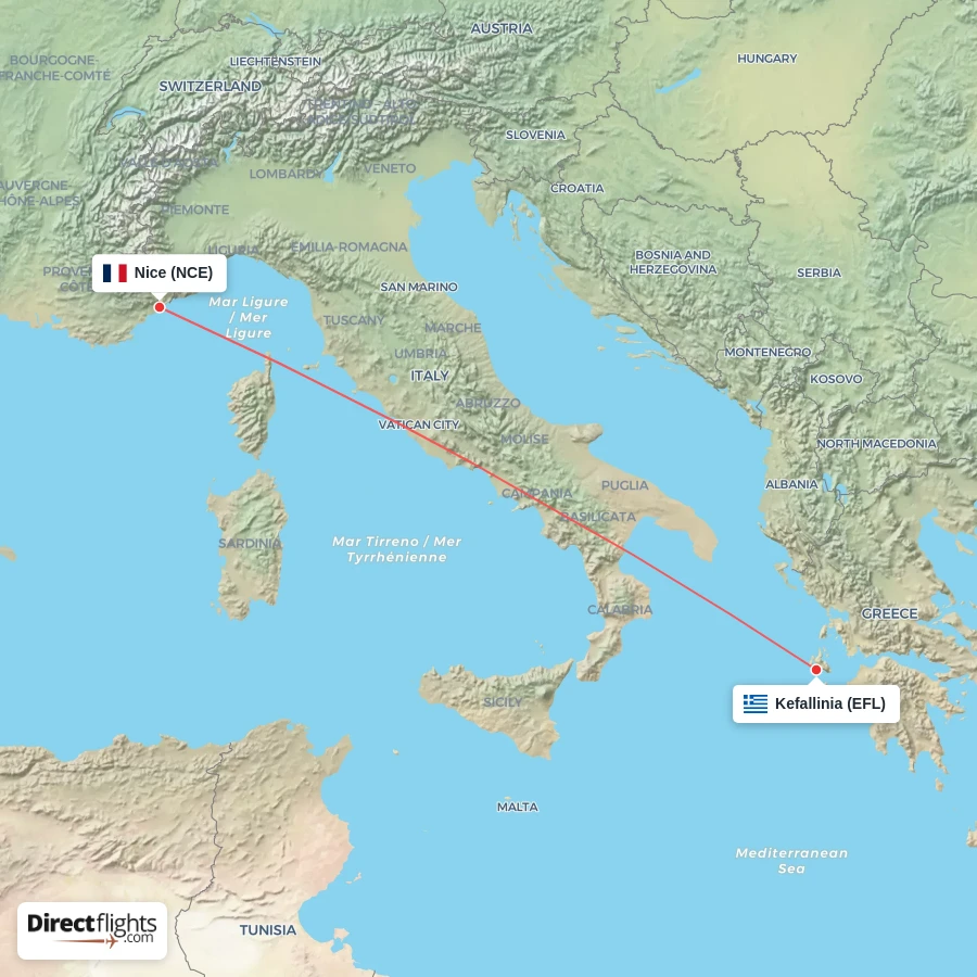 EFL - NCE route map