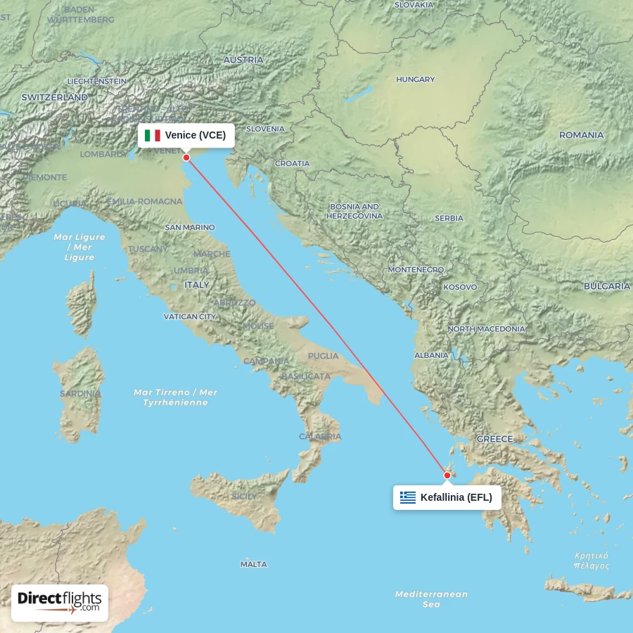 EFL - VCE route map