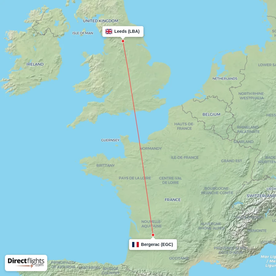 EGC - LBA route map