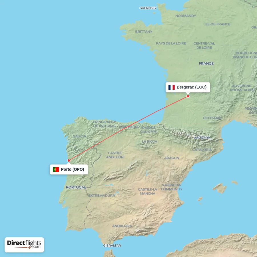 EGC - OPO route map