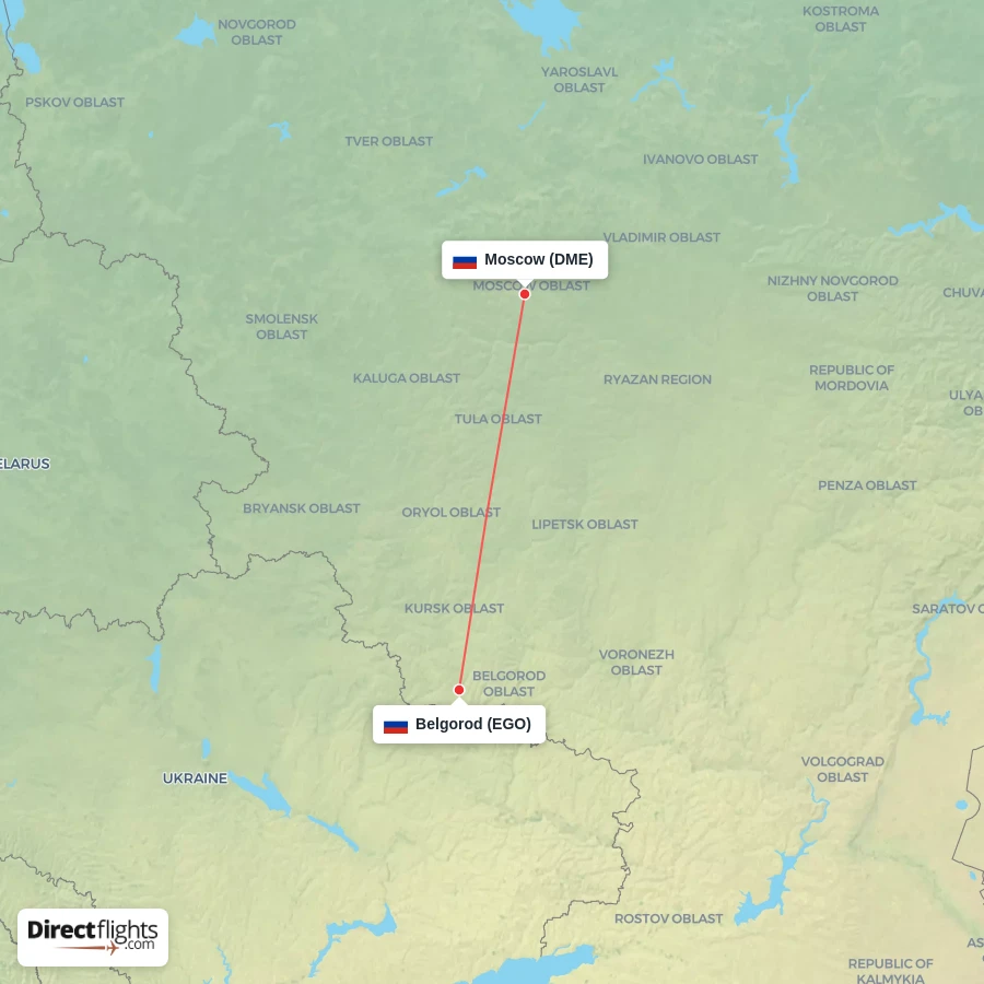 EGO - DME route map
