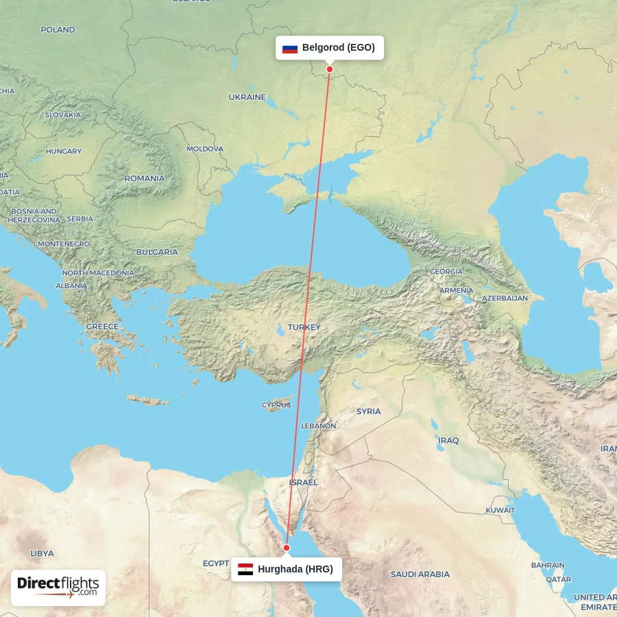 EGO - HRG route map
