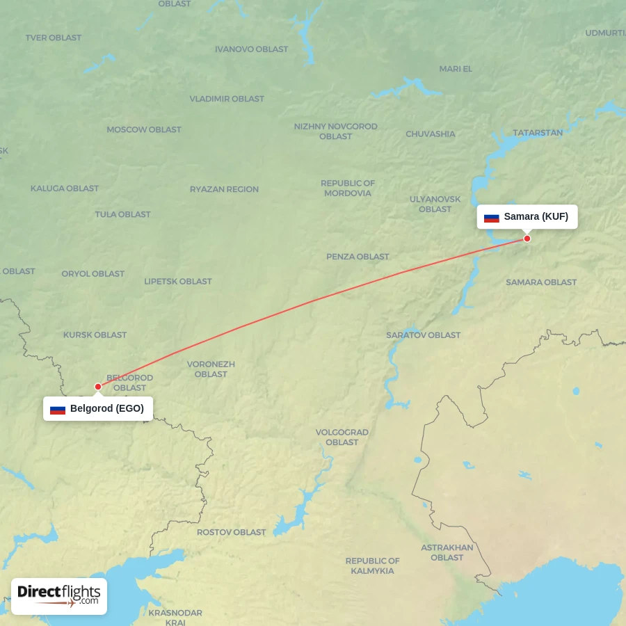 EGO - KUF route map