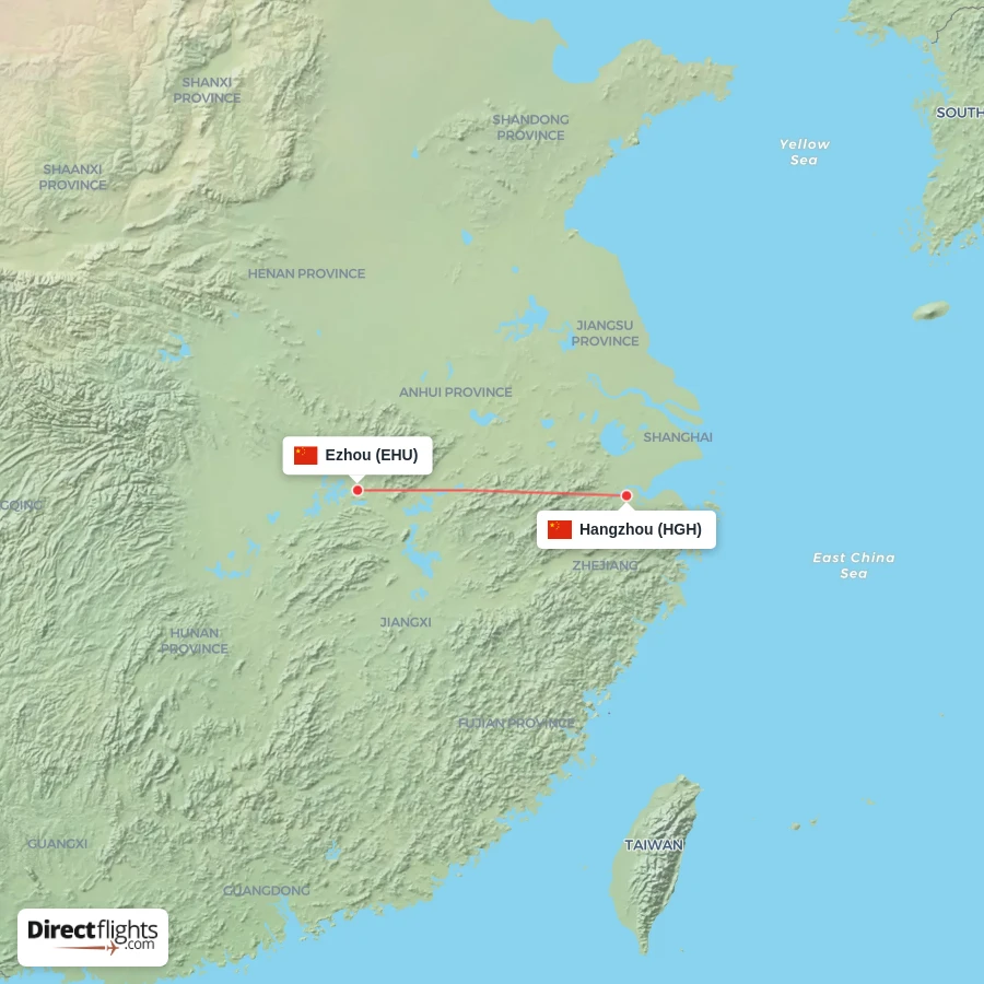 EHU - HGH route map