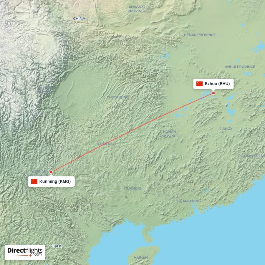 EHU - KMG route map