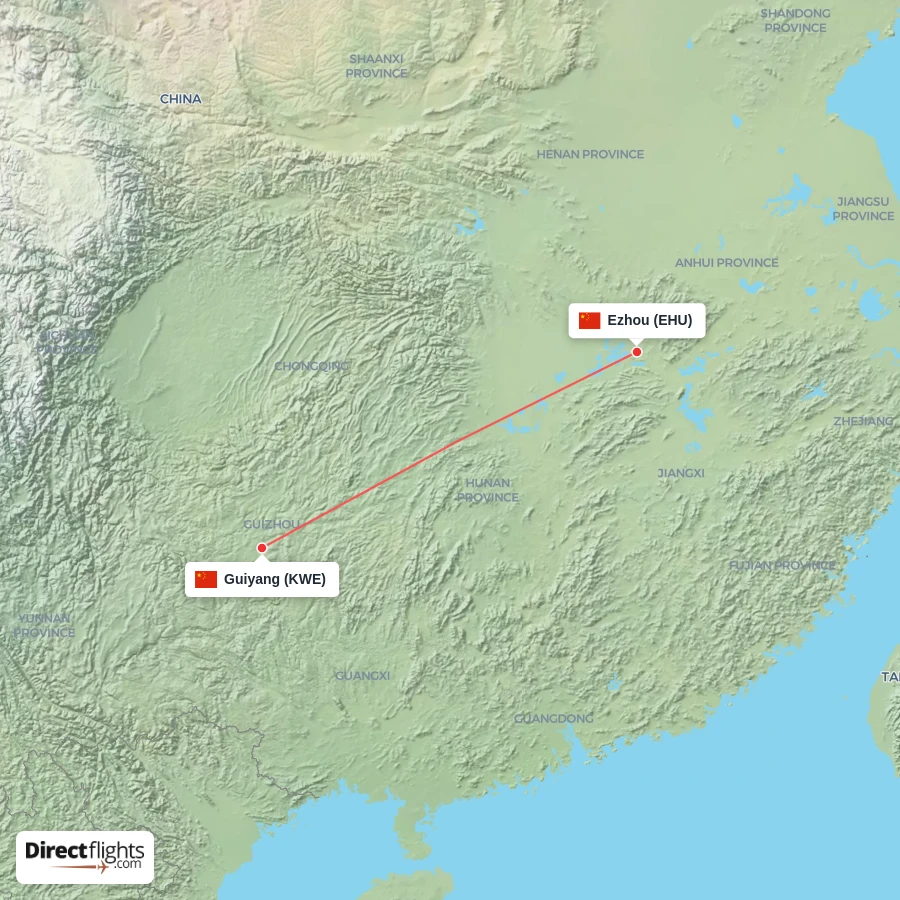 EHU - KWE route map