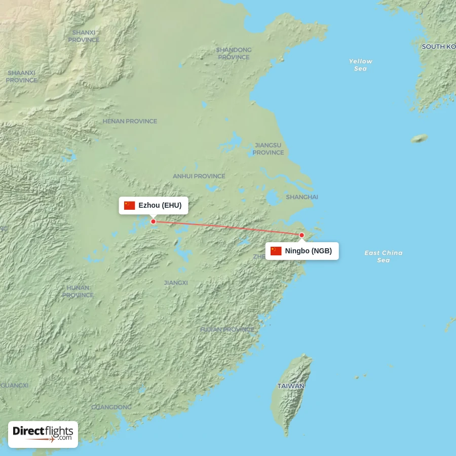 EHU - NGB route map