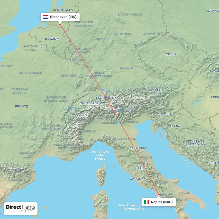 EIN - NAP route map