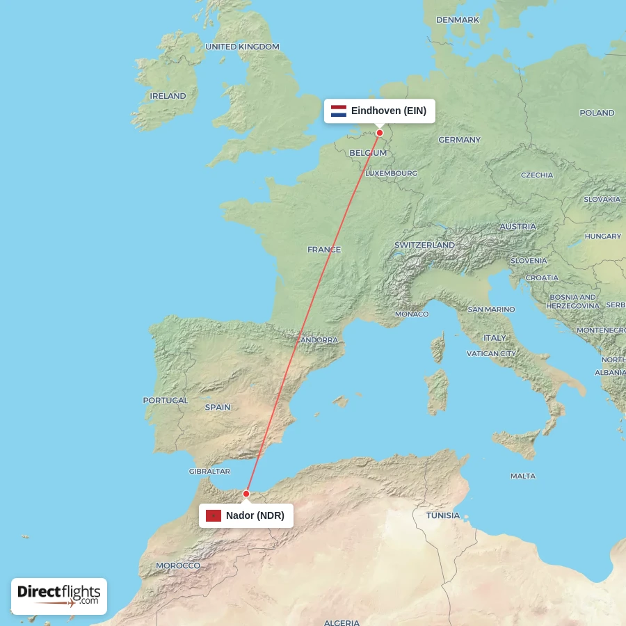 EIN - NDR route map