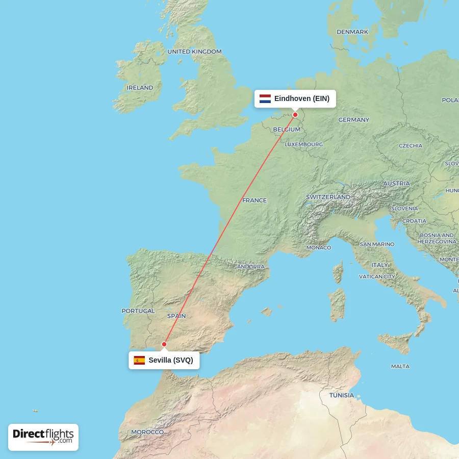 EIN - SVQ route map