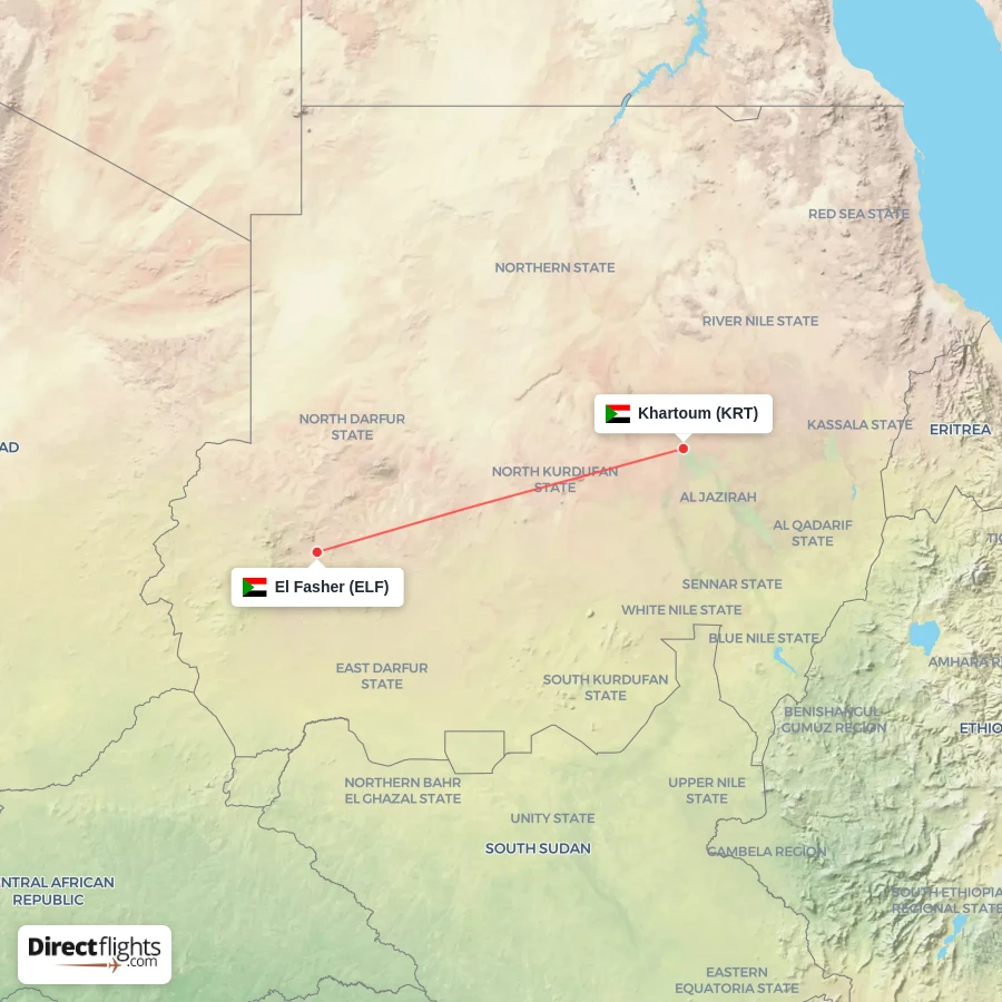ELF - KRT route map