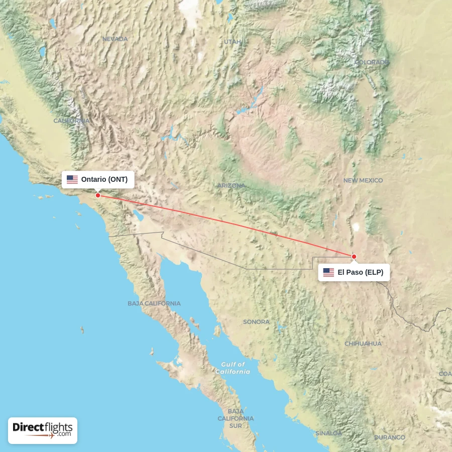 ELP - ONT route map