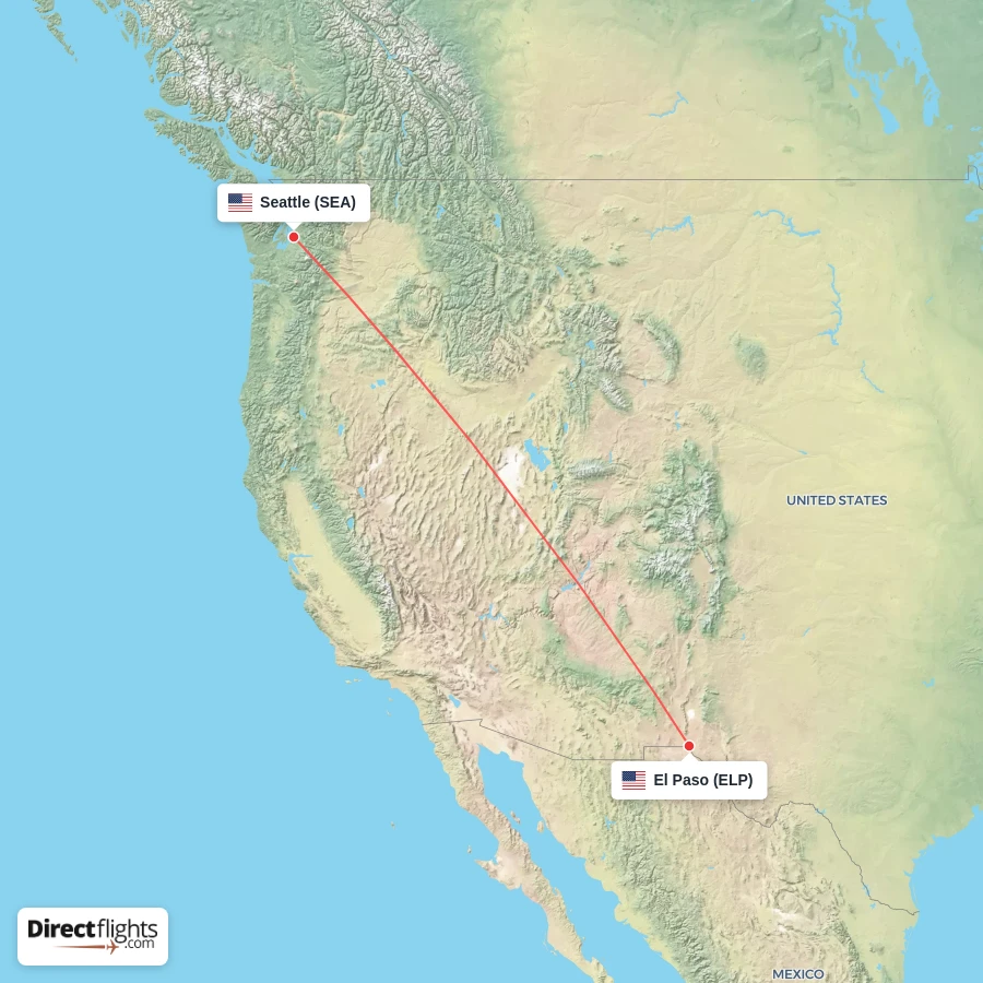ELP - SEA route map