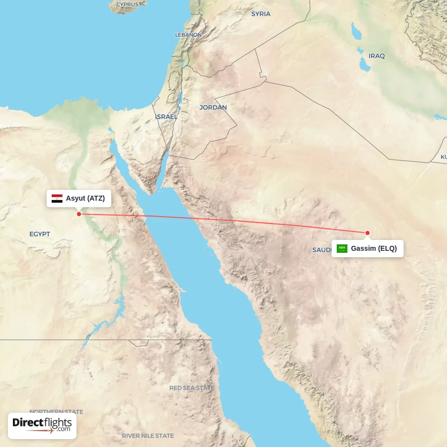 ELQ - ATZ route map