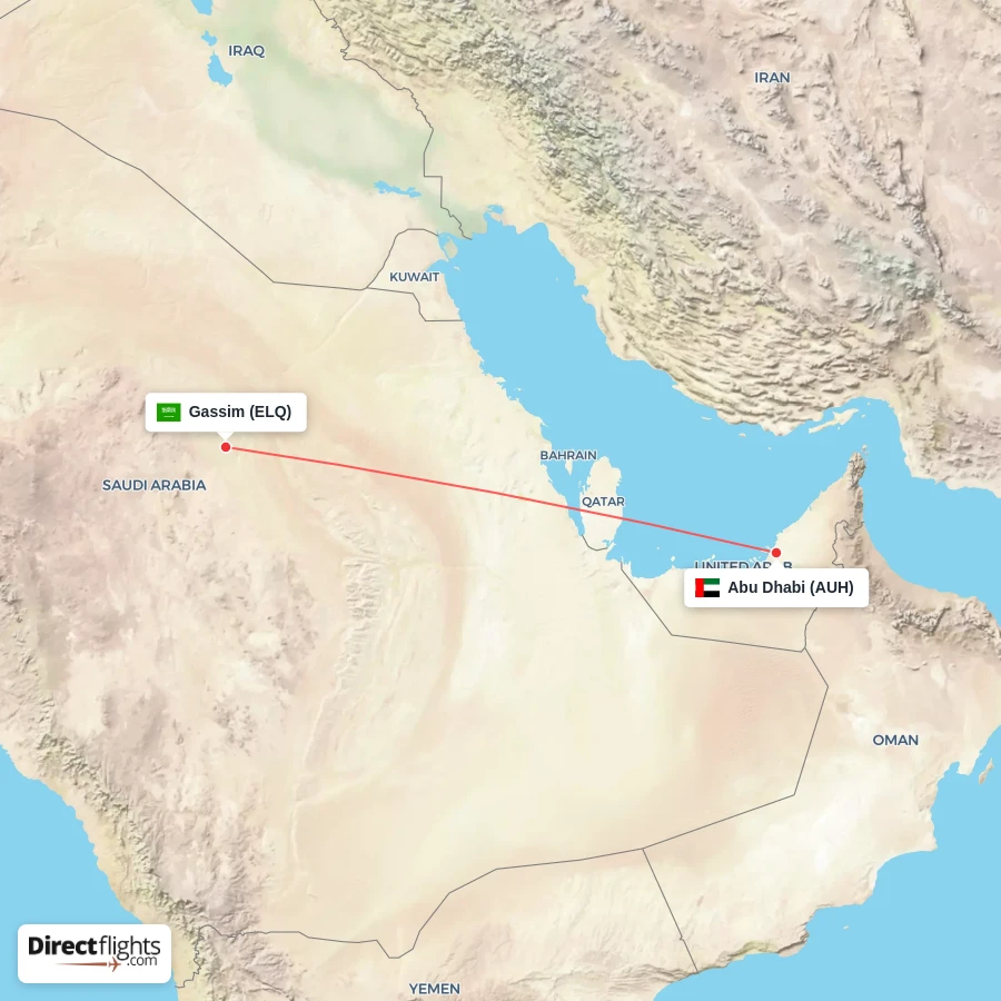 ELQ - AUH route map