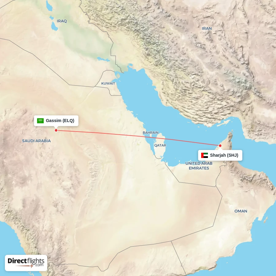 ELQ - SHJ route map