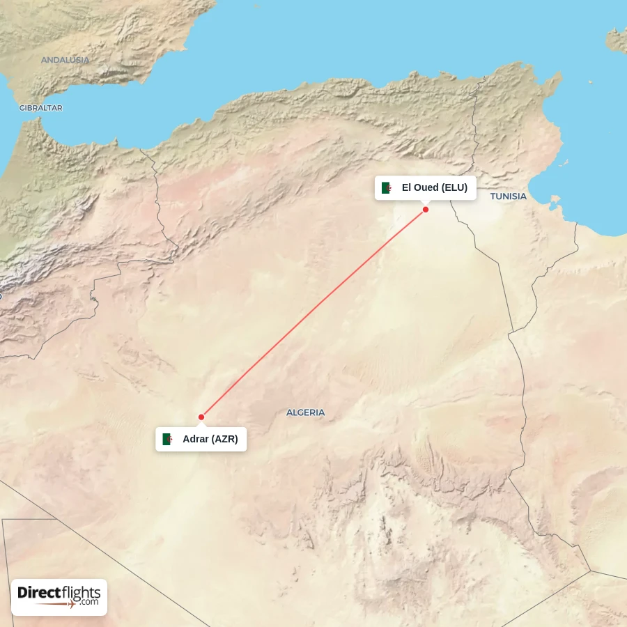 ELU - AZR route map