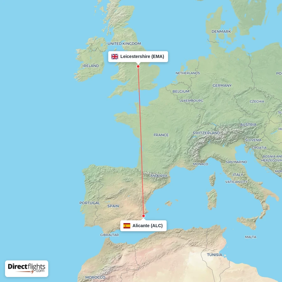 EMA - ALC route map