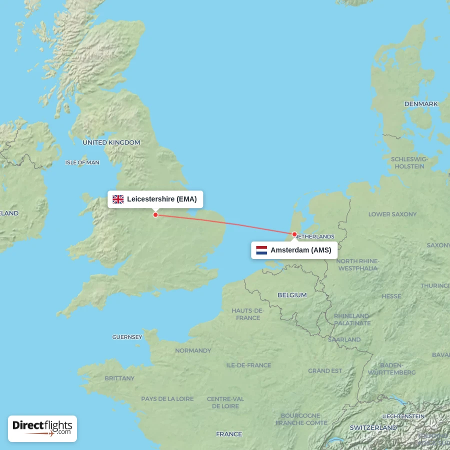 EMA - AMS route map