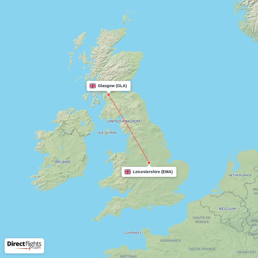 EMA - GLA route map