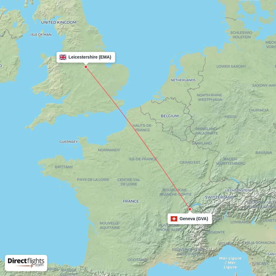 EMA - GVA route map