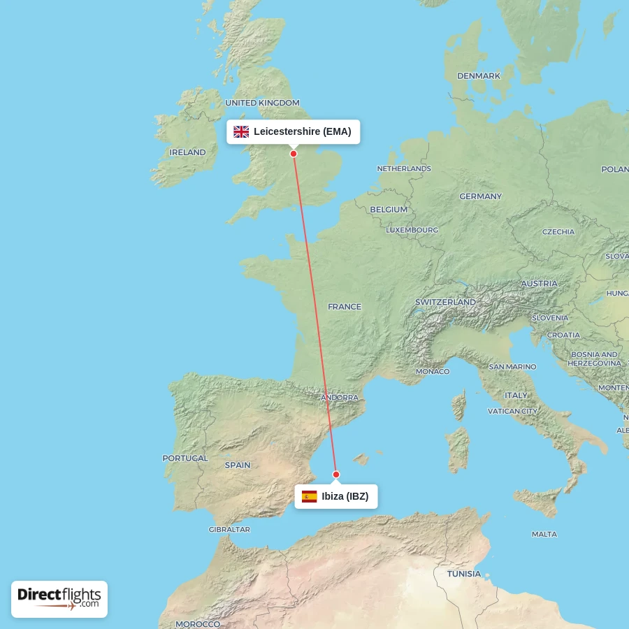 EMA - IBZ route map