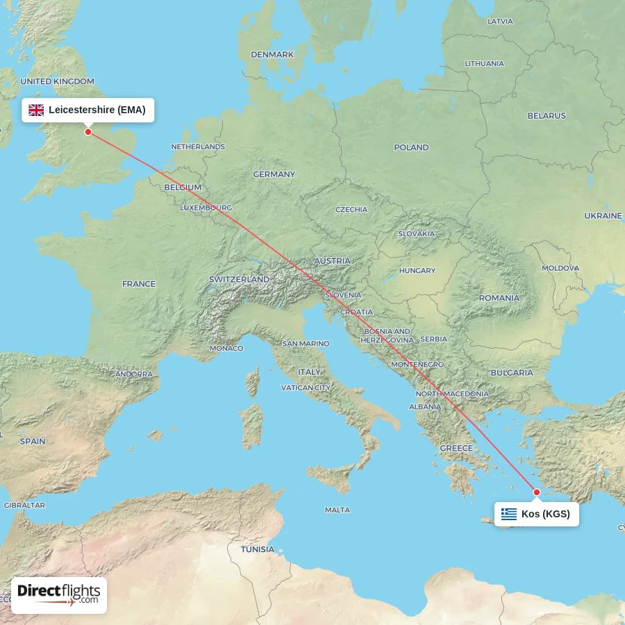 EMA - KGS route map