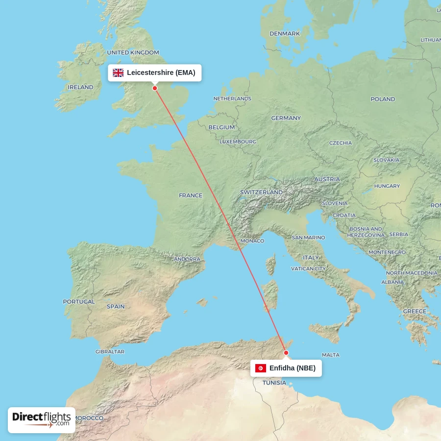 EMA - NBE route map