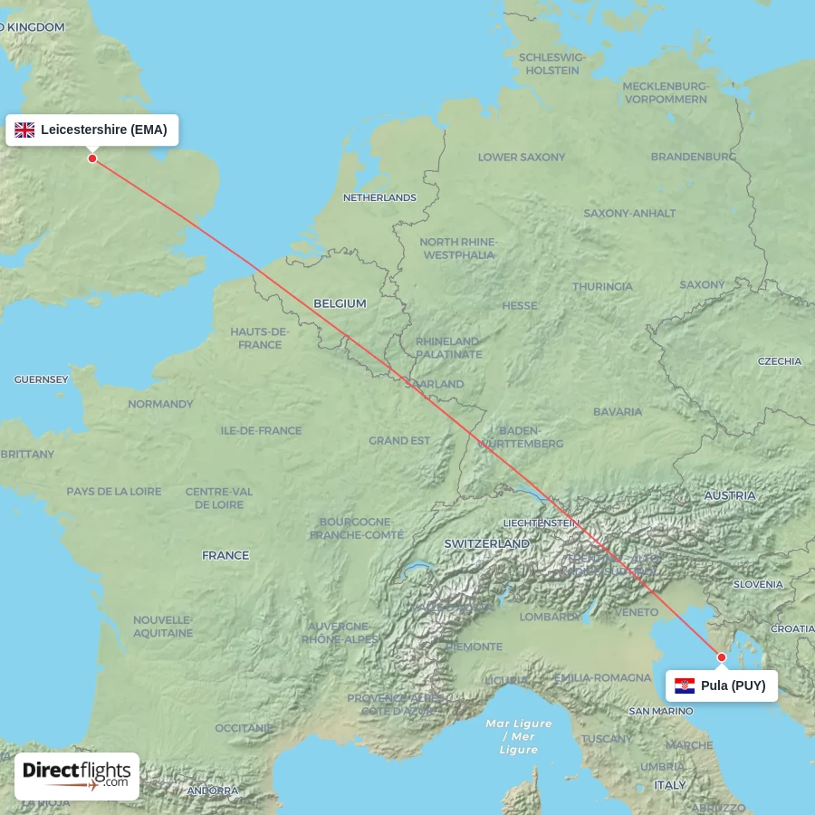 EMA - PUY route map