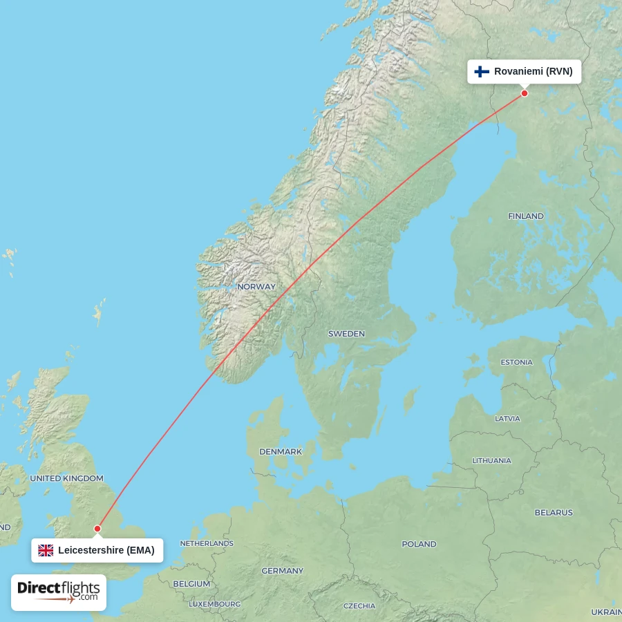 EMA - RVN route map