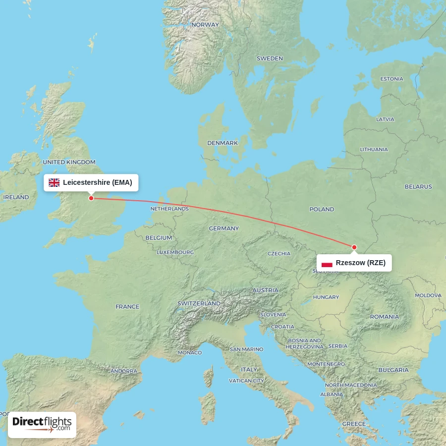 EMA - RZE route map