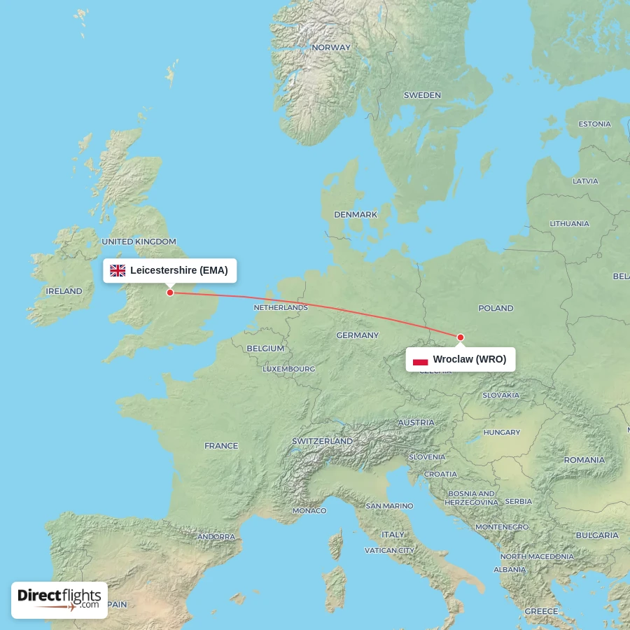 EMA - WRO route map
