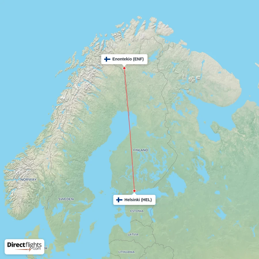 ENF - HEL route map