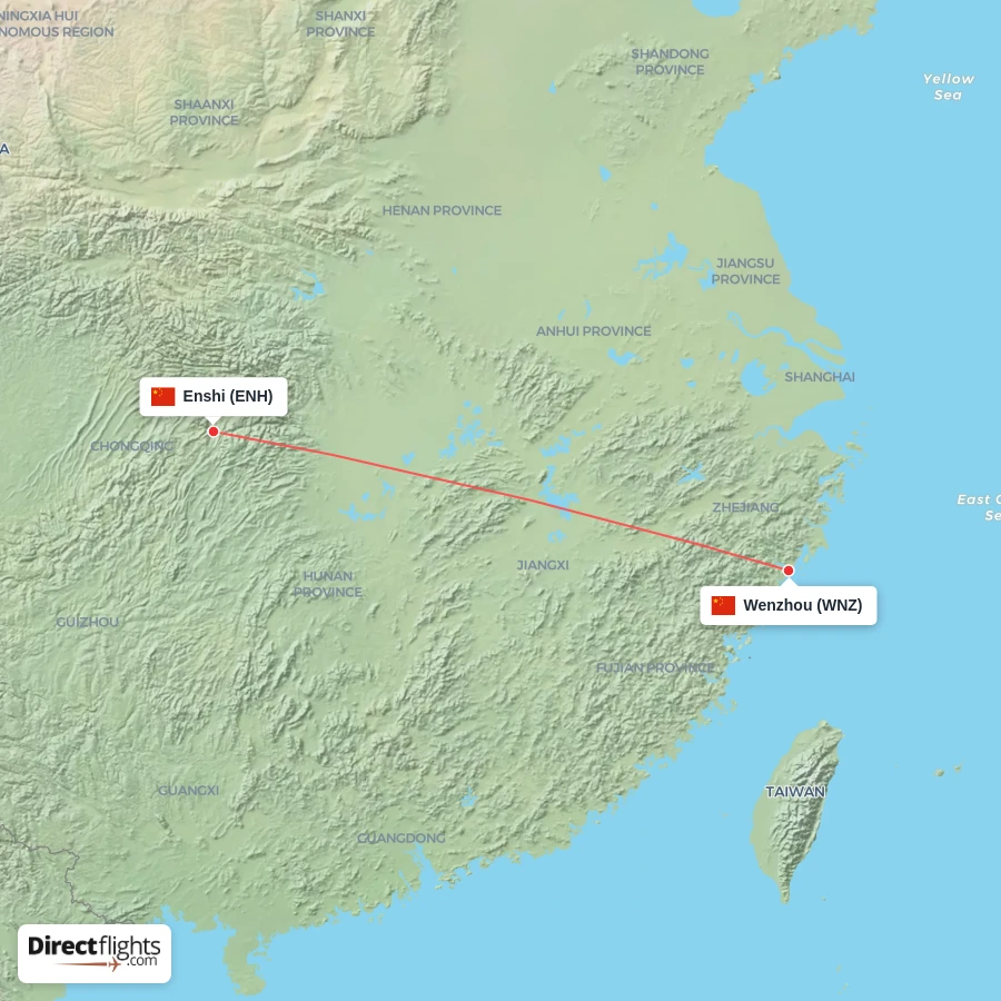 ENH - WNZ route map