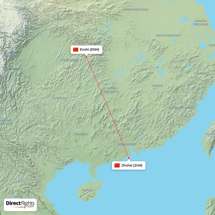 ENH - ZUH route map