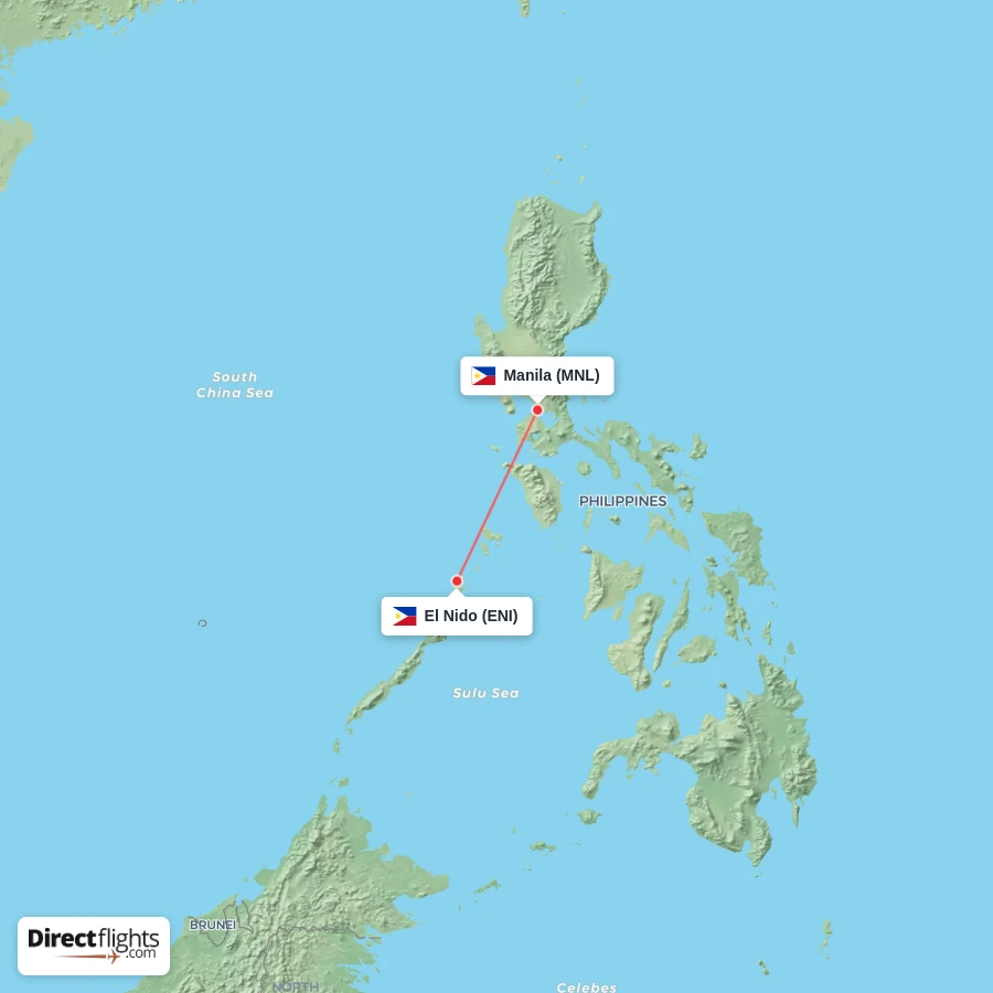 ENI - MNL route map