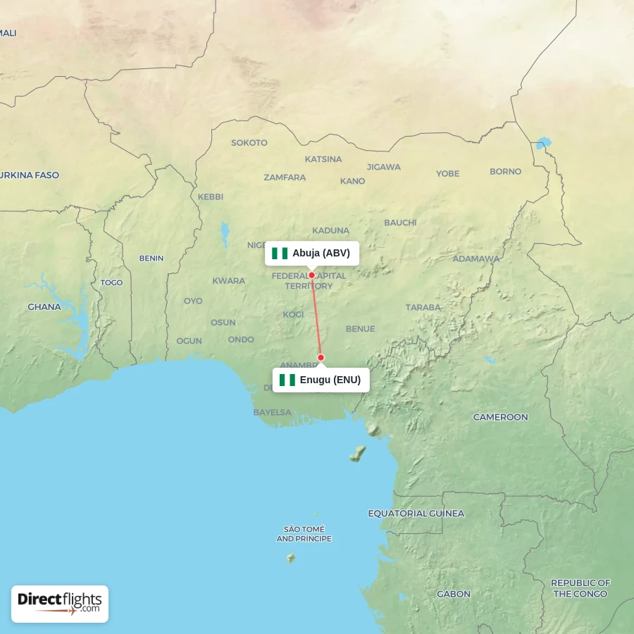 ENU - ABV route map