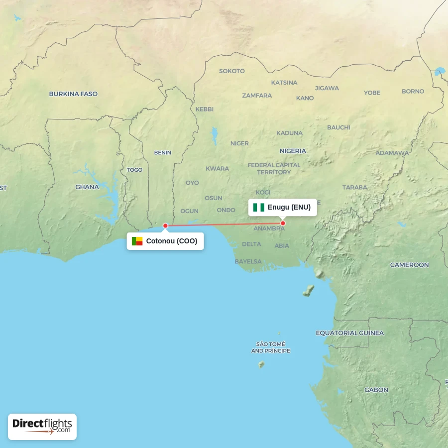 ENU - COO route map