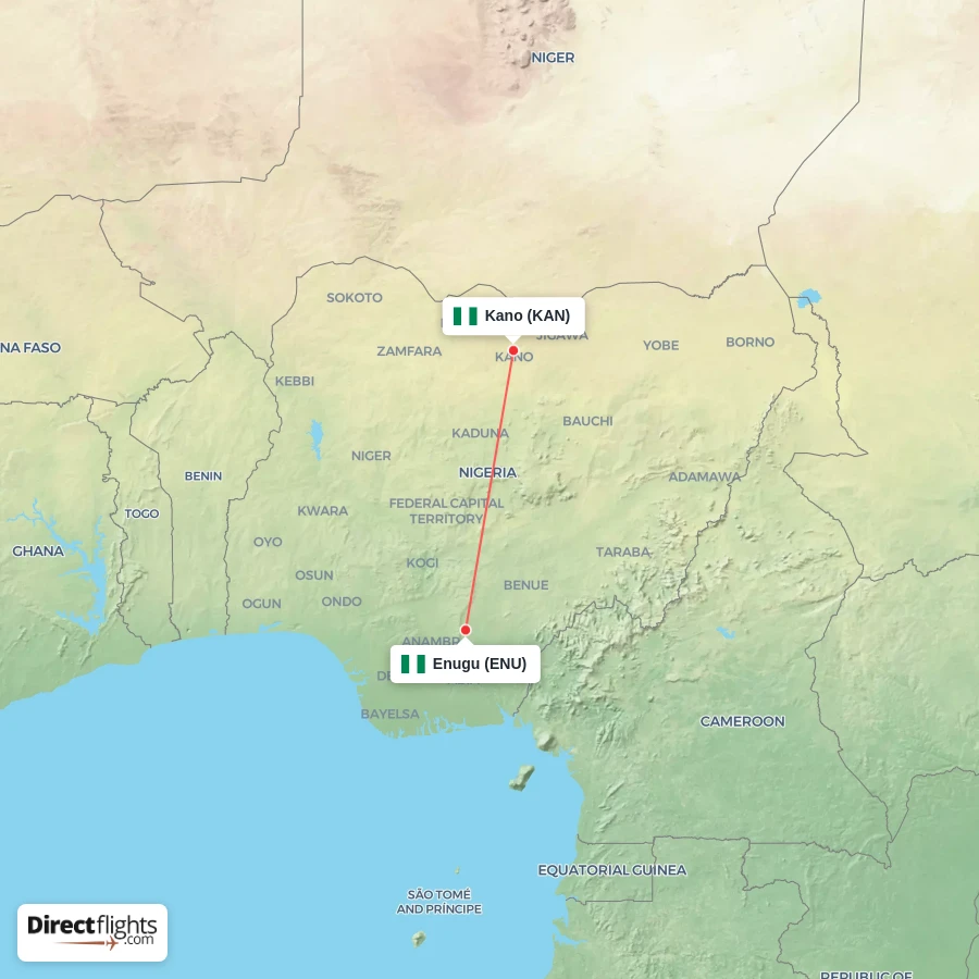 ENU - KAN route map