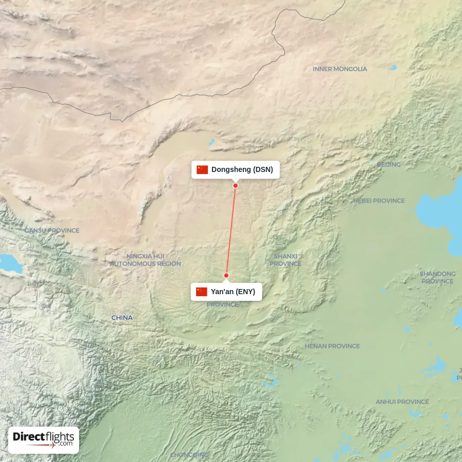 ENY - DSN route map