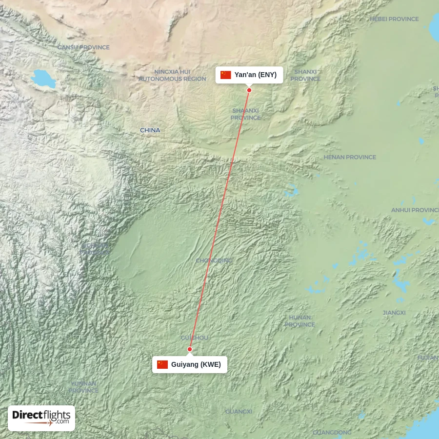 ENY - KWE route map