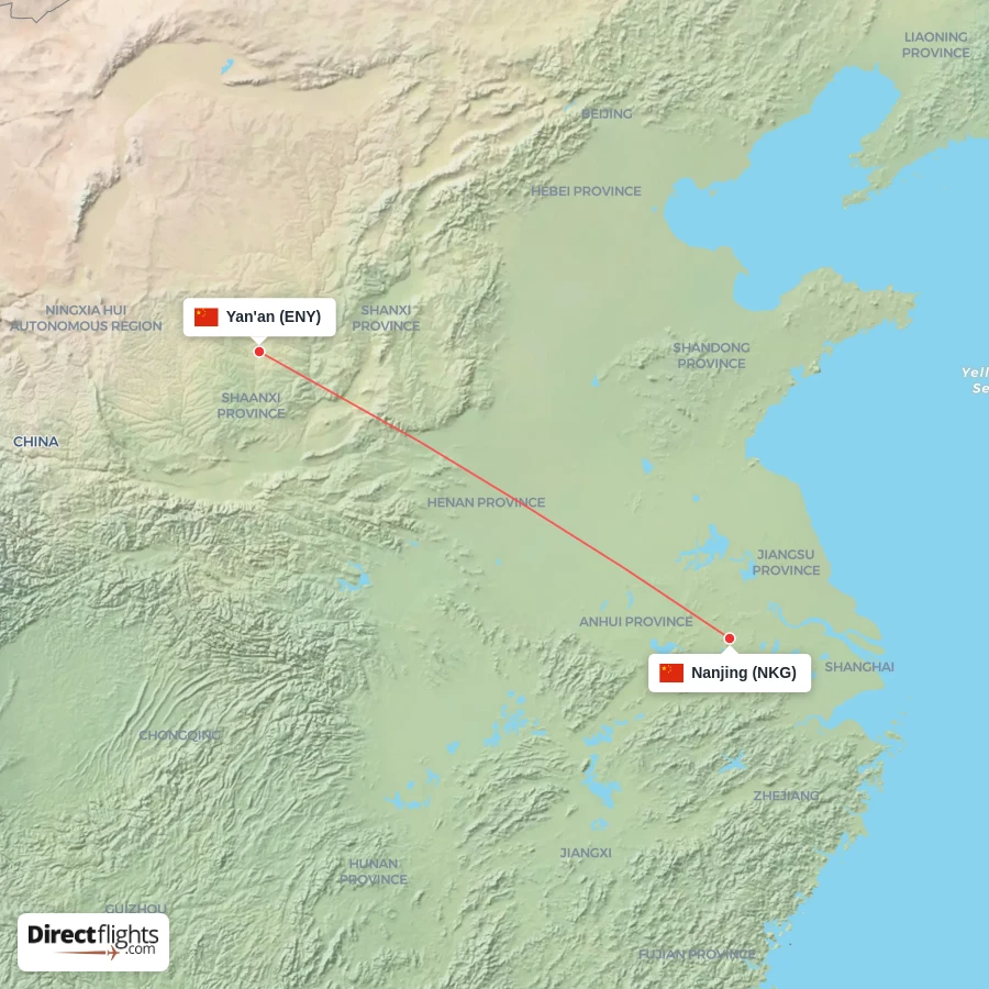 ENY - NKG route map