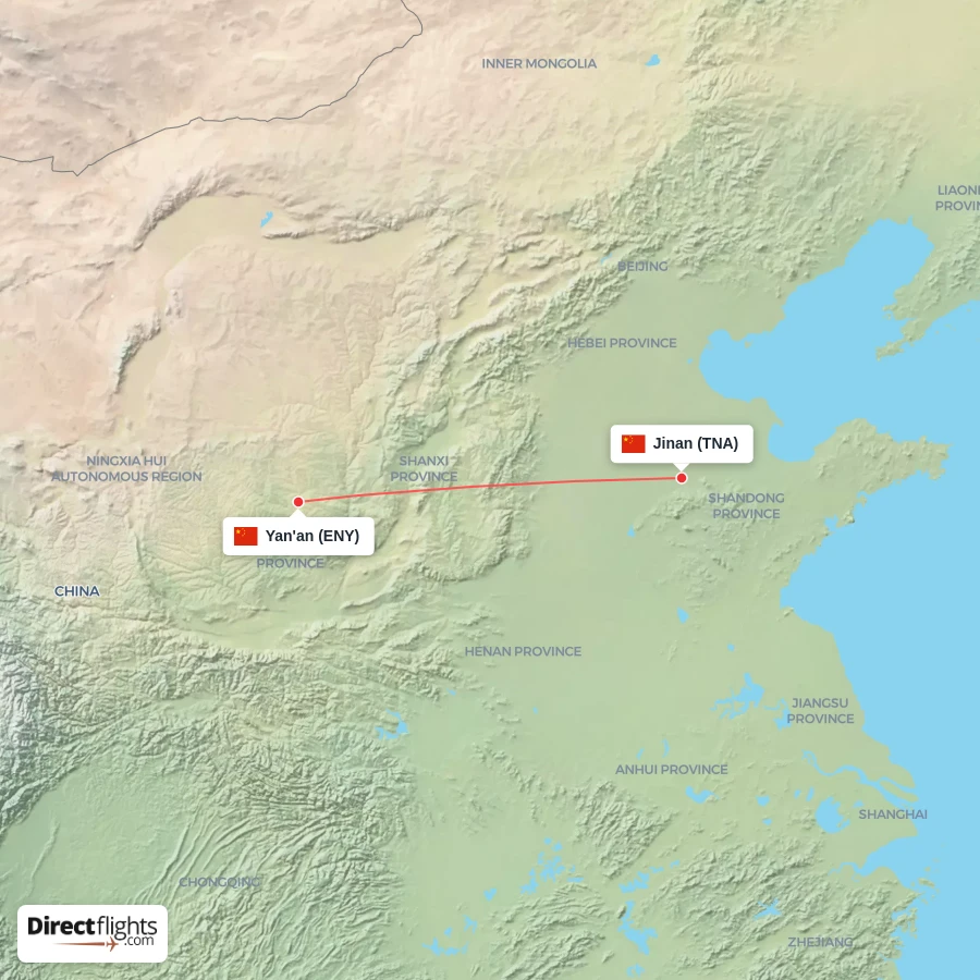 ENY - TNA route map