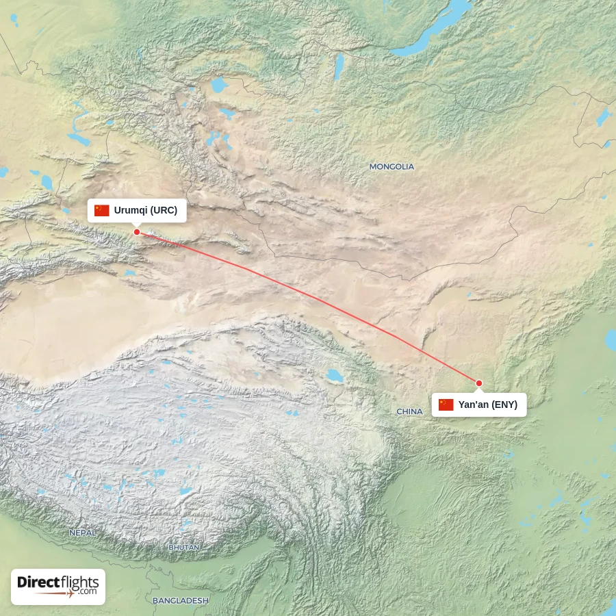 ENY - URC route map
