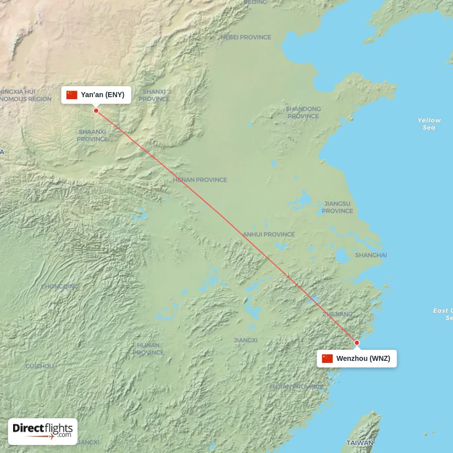 ENY - WNZ route map