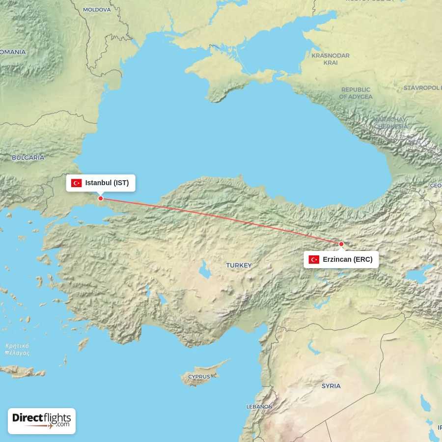 ERC - IST route map