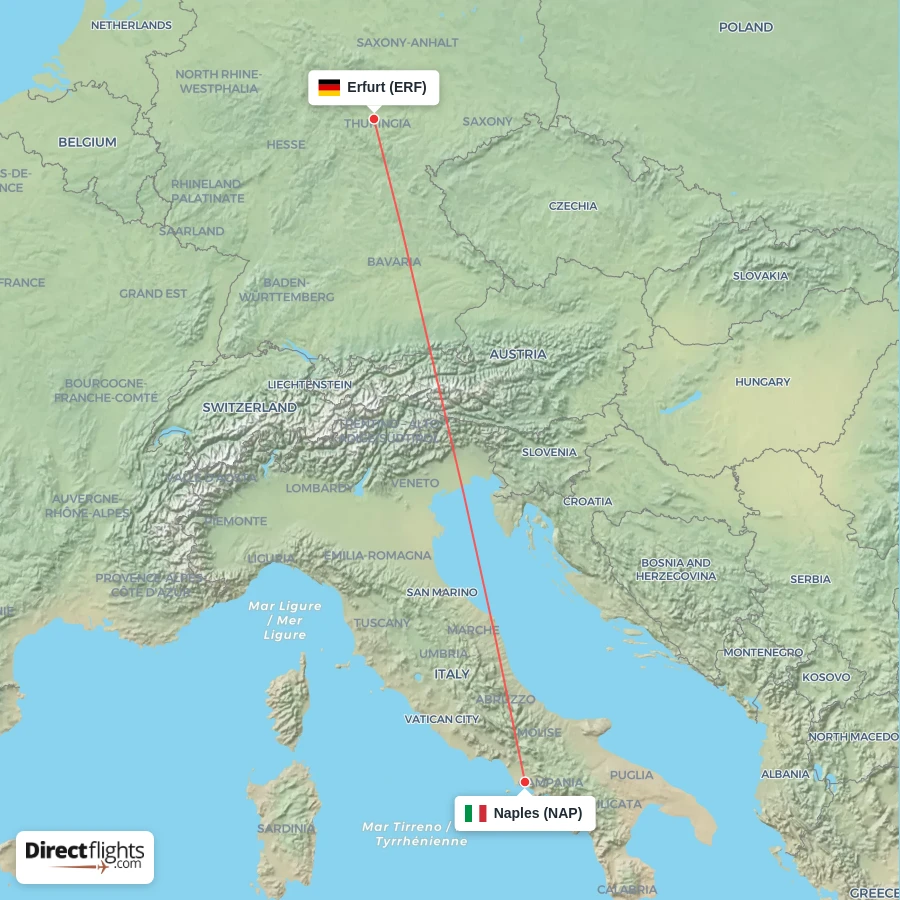 ERF - NAP route map